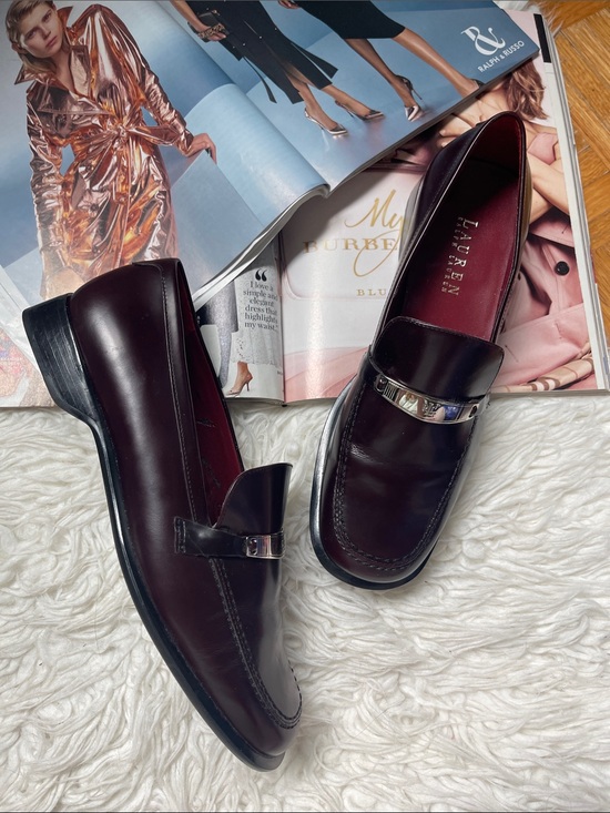 Lauren Ralph Lauren Shoes - Lauren Ralph Lauren Women’s Dark Burgundy Leather Bit Loafers